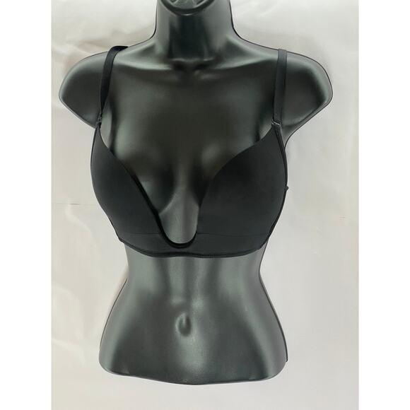 EXCLUSIVE OF TRIMS Women's Black Strap Scooped Bra SZ 36 C - Picture 1 of 12